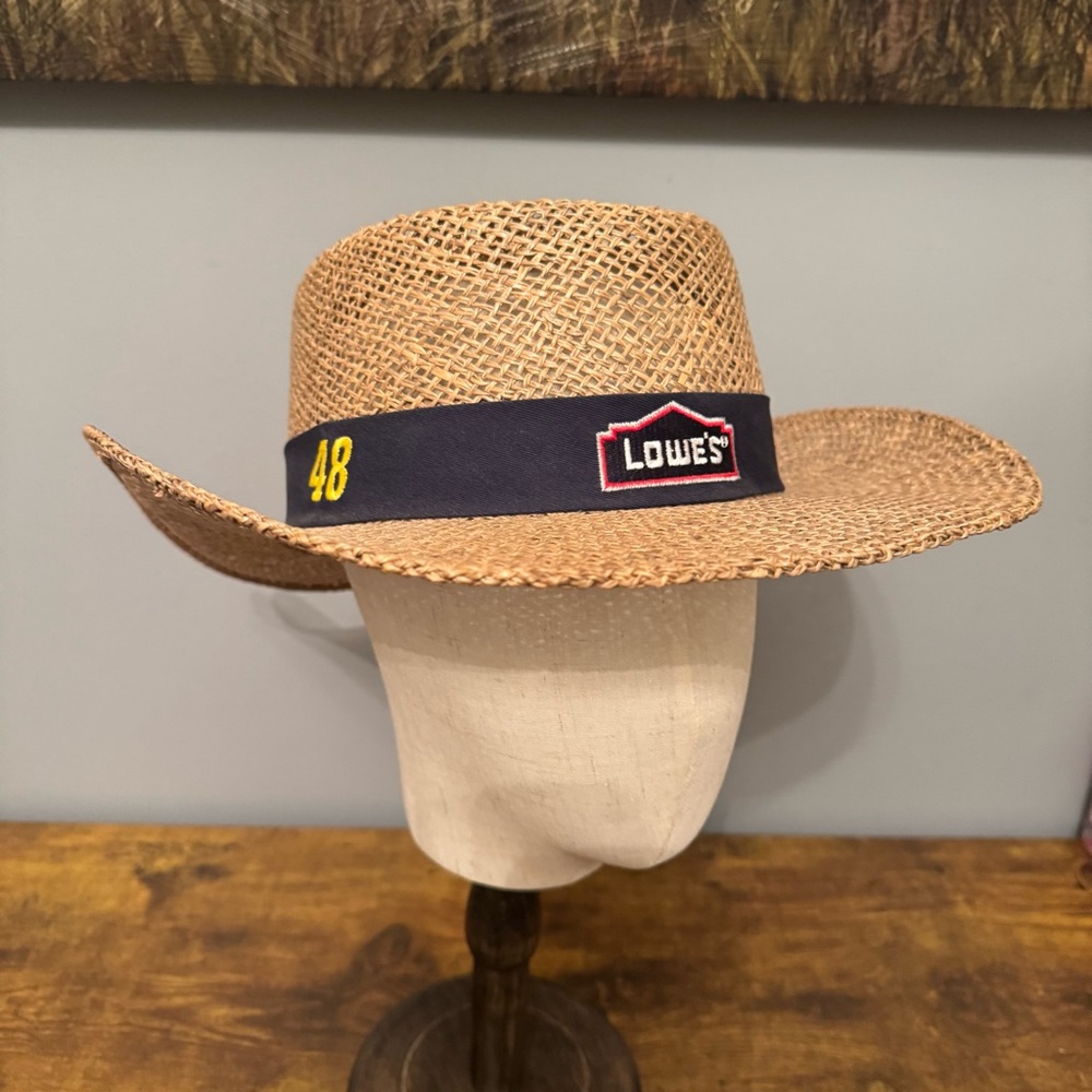 Jimmie Johnson 48 Lowe’s‎ NASCAR Straw Hat Racing Champions Embroidered